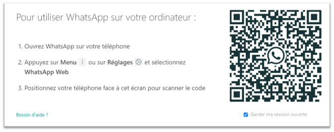 Sécurité renforcée par l’authentification par QR code sur WhatsApp Web