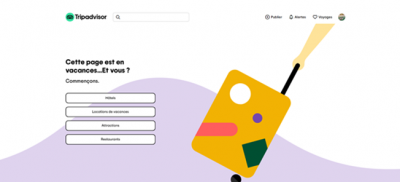 Exemple d'UX writing sur TripAdvisor